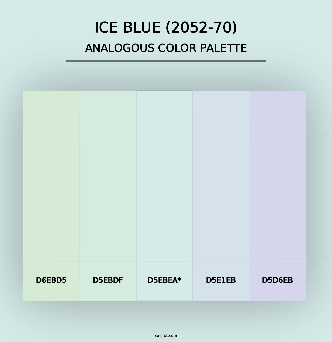 Ice Blue (2052-70) - Analogous Color Palette