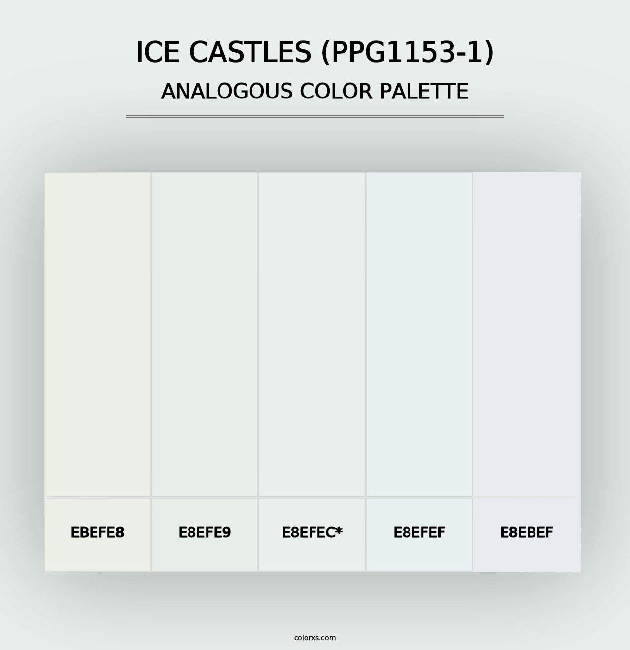 Ice Castles (PPG1153-1) - Analogous Color Palette