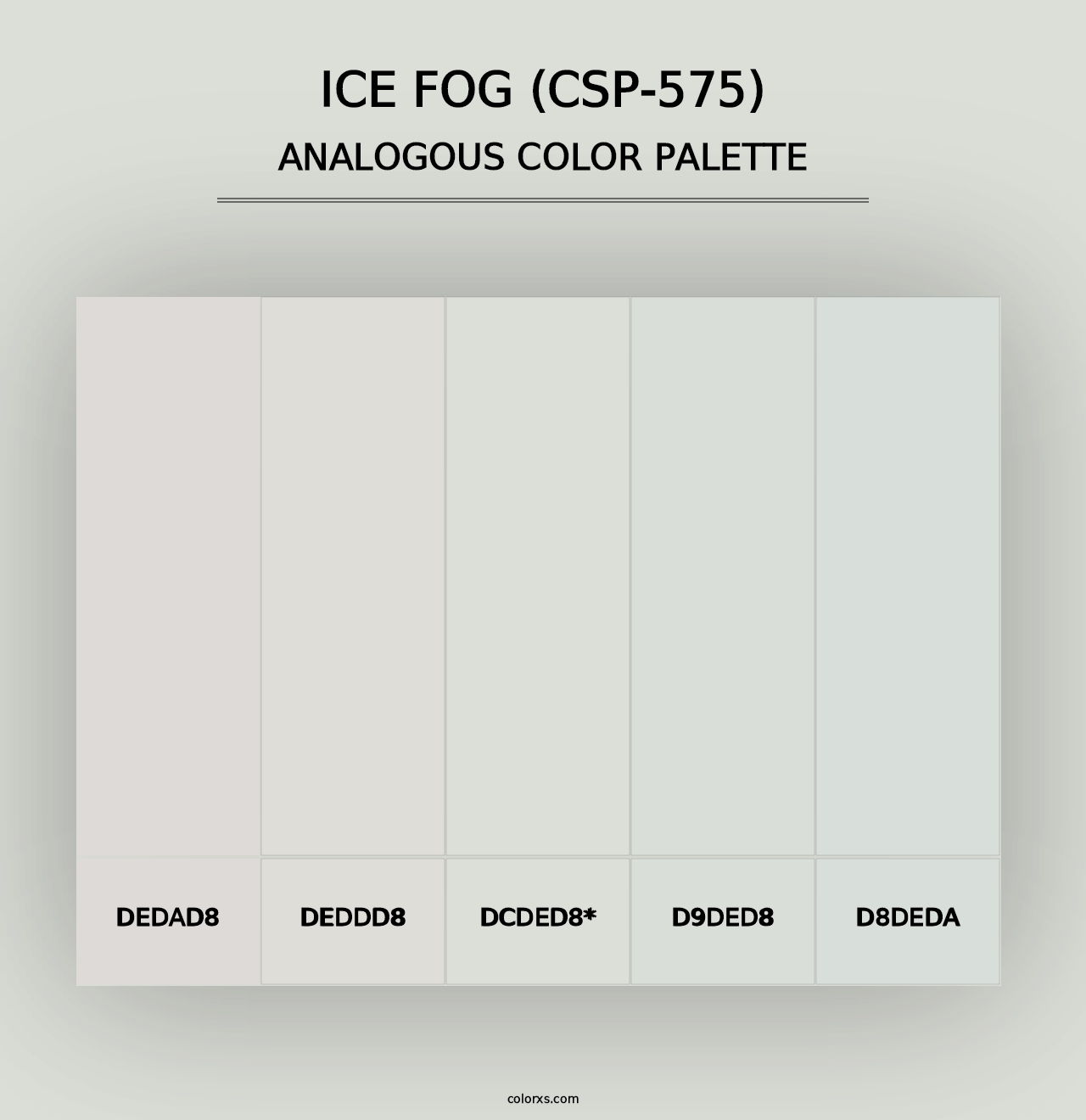 Ice Fog (CSP-575) - Analogous Color Palette