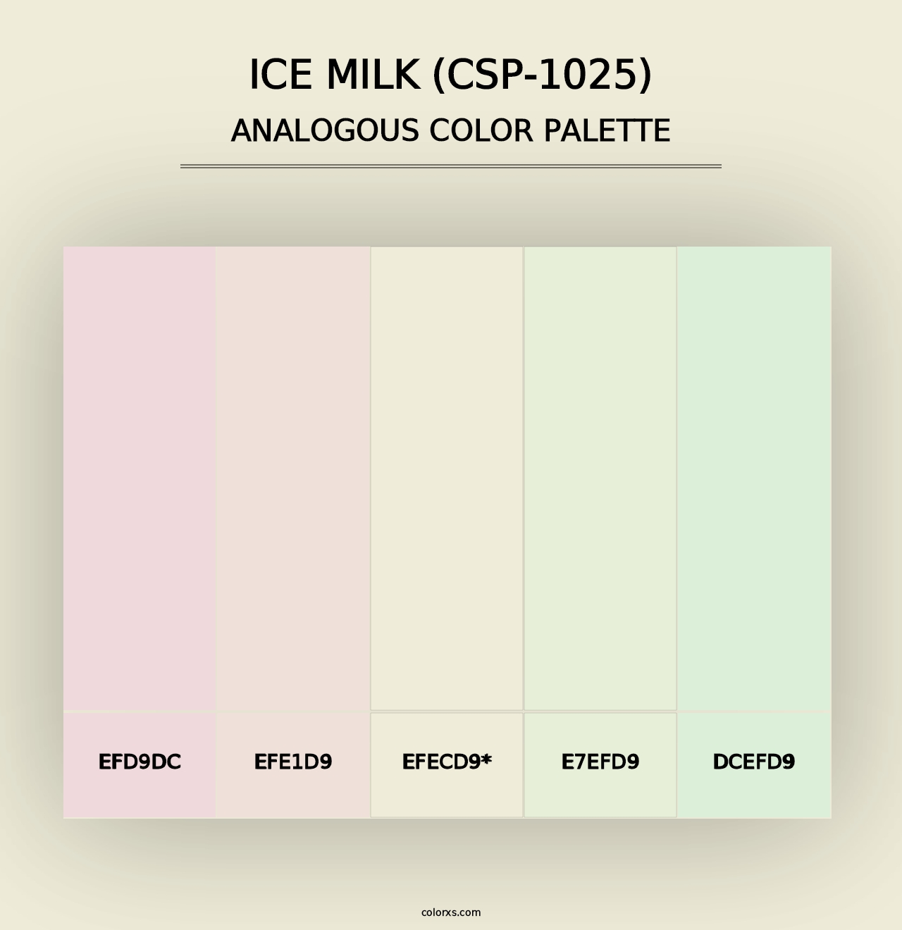 Ice Milk (CSP-1025) - Analogous Color Palette