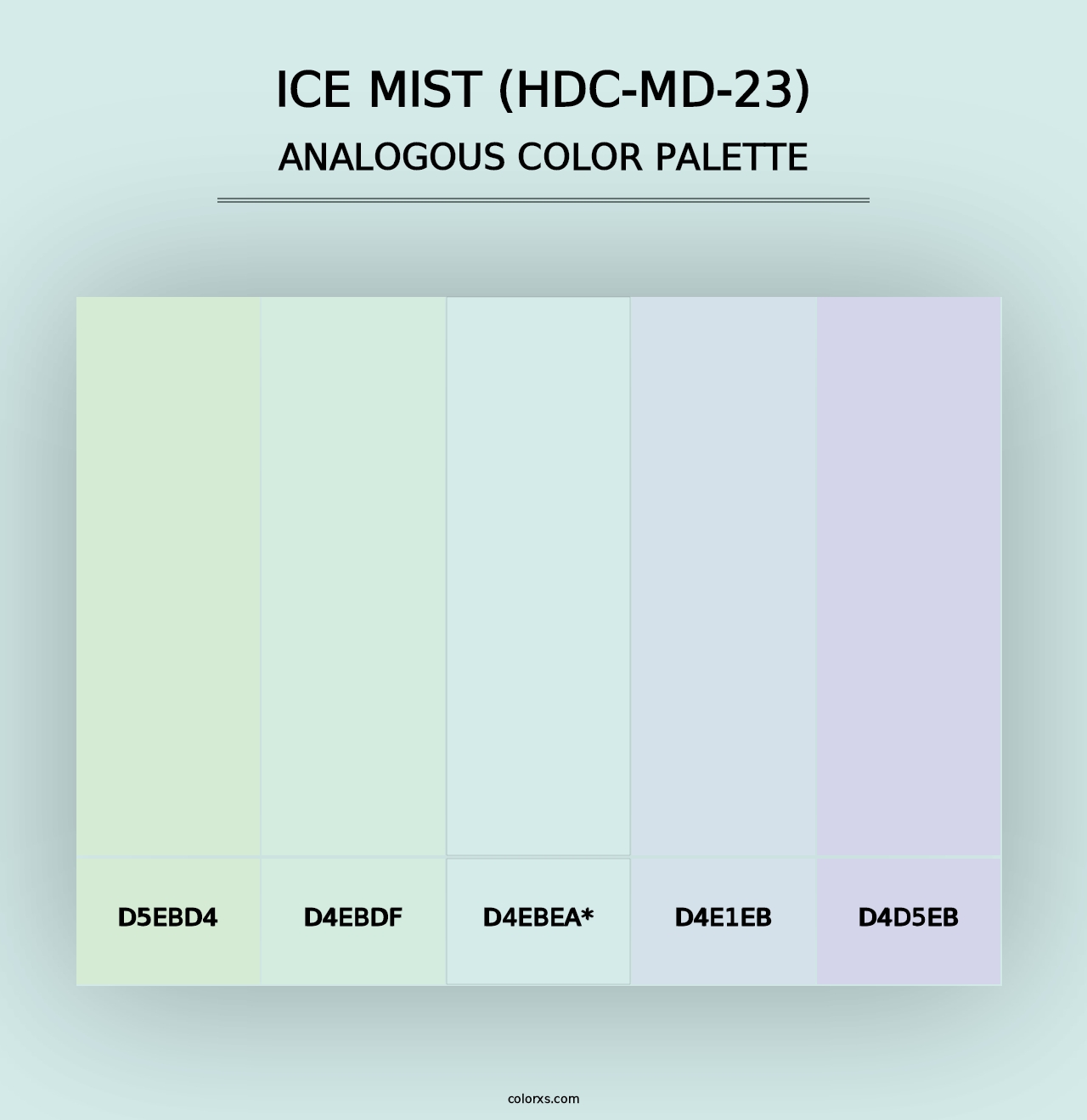 Ice Mist (HDC-MD-23) - Analogous Color Palette