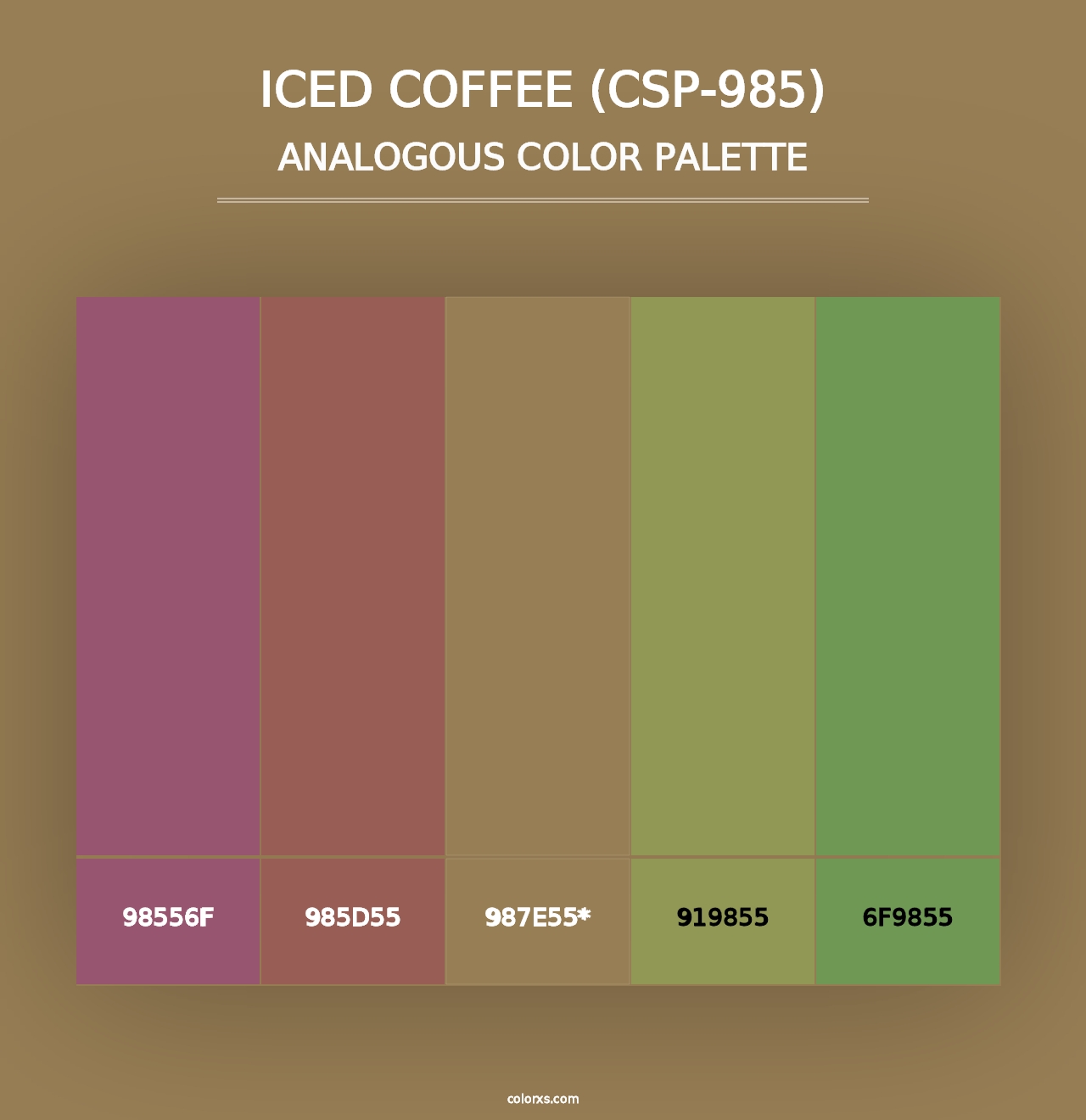 Iced Coffee (CSP-985) - Analogous Color Palette