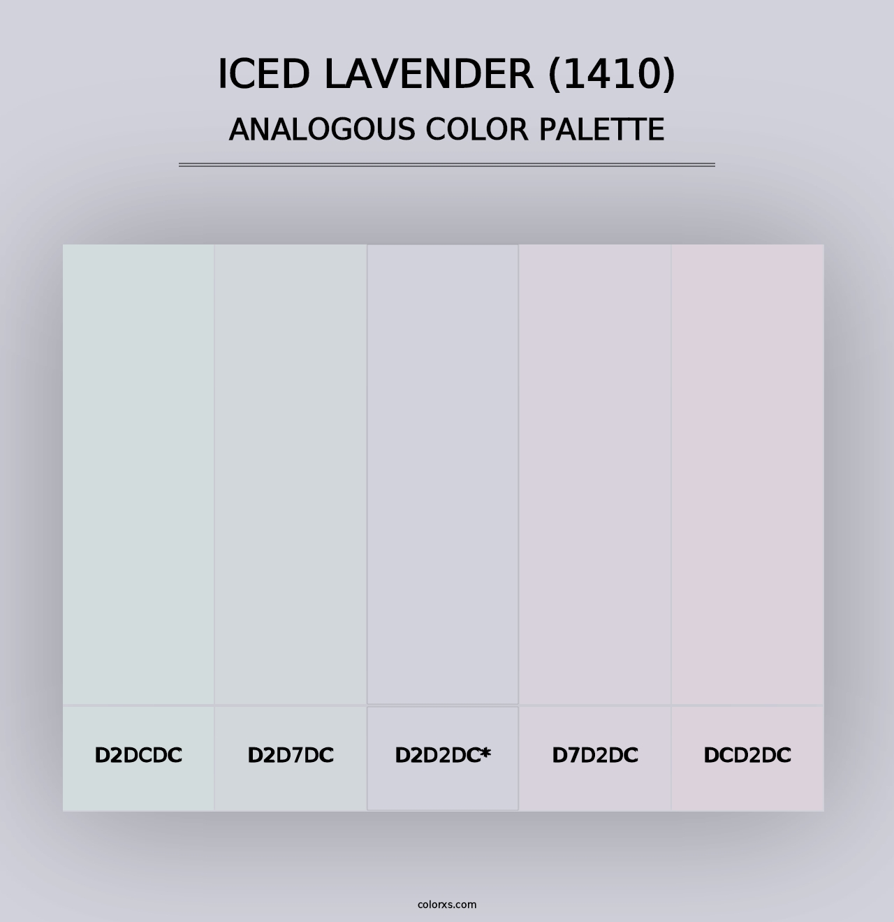 Iced Lavender (1410) - Analogous Color Palette