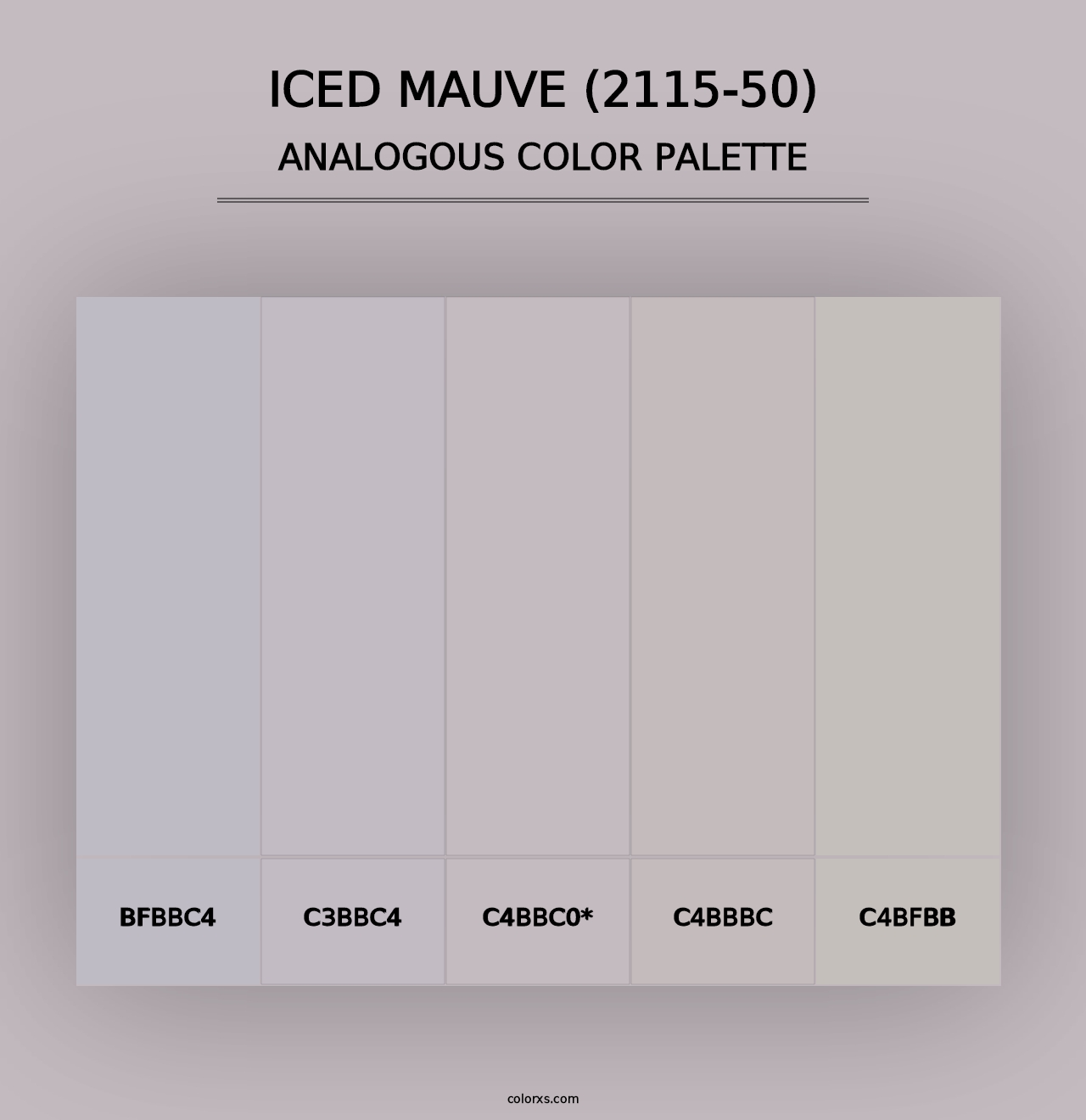 Iced Mauve (2115-50) - Analogous Color Palette