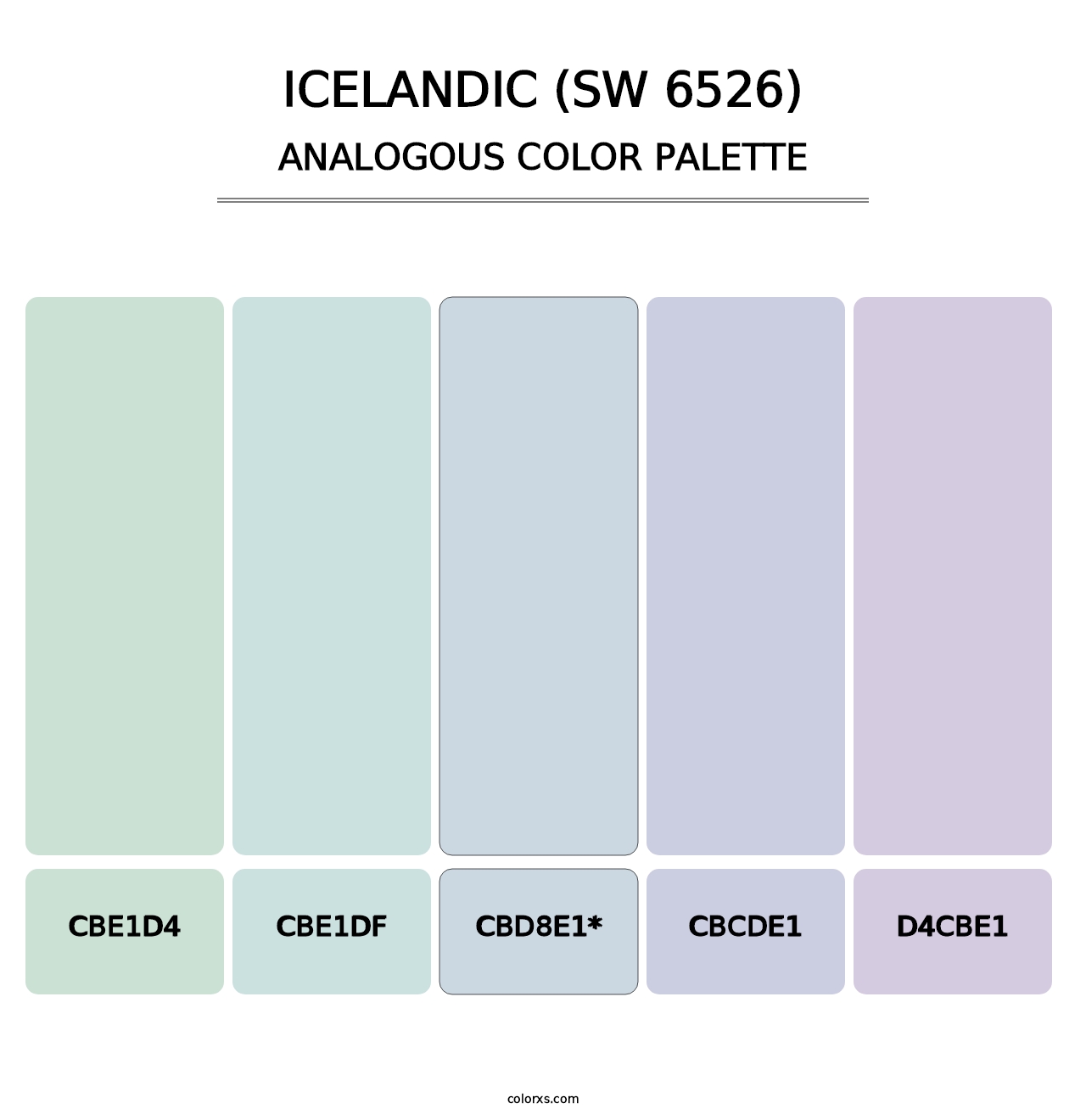 Icelandic (SW 6526) - Analogous Color Palette