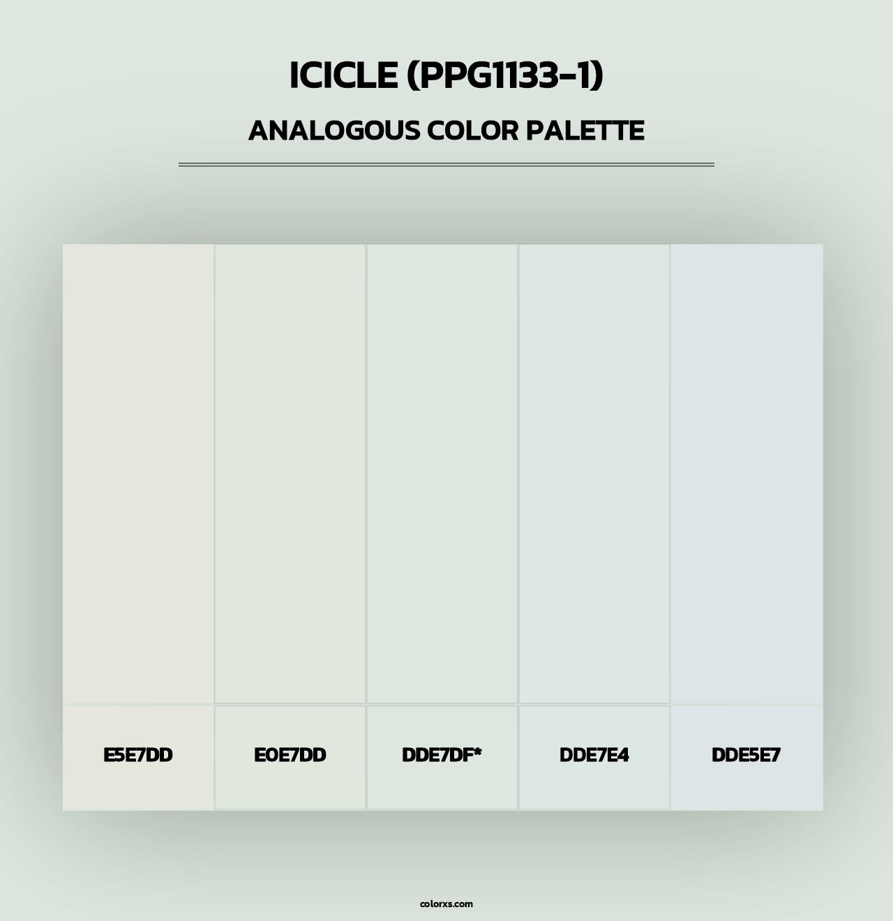 Icicle (PPG1133-1) - Analogous Color Palette