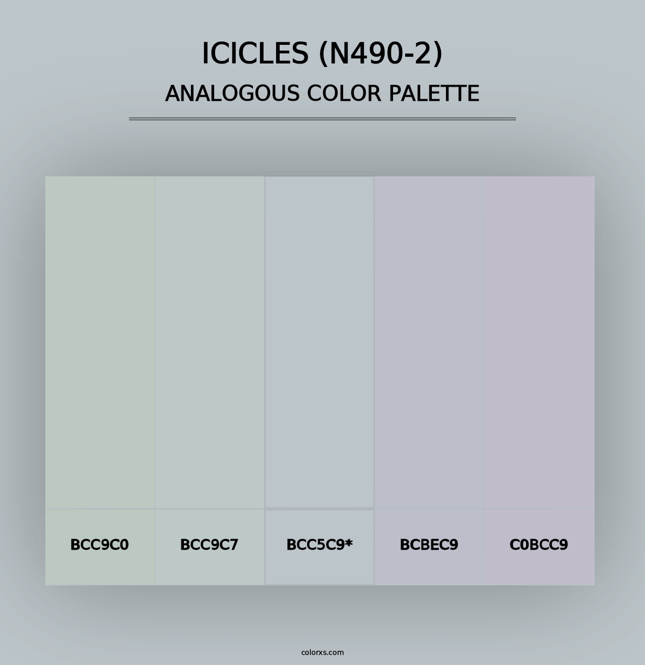 Icicles (N490-2) - Analogous Color Palette