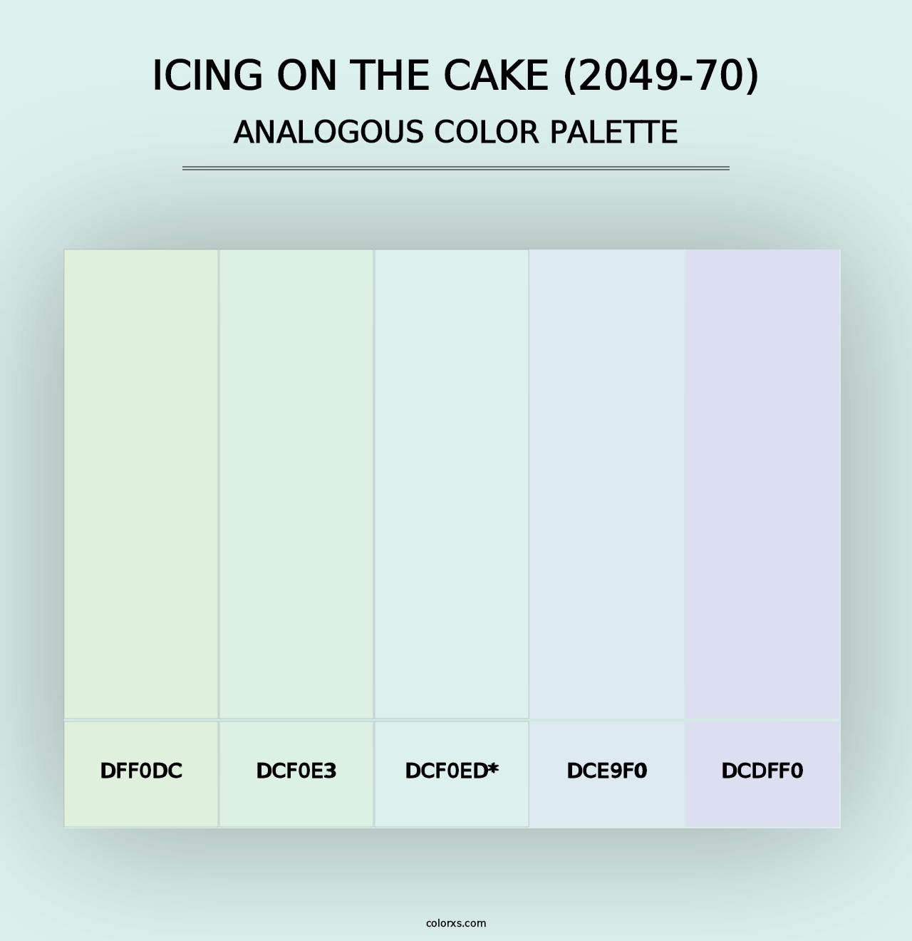 Icing on the Cake (2049-70) - Analogous Color Palette