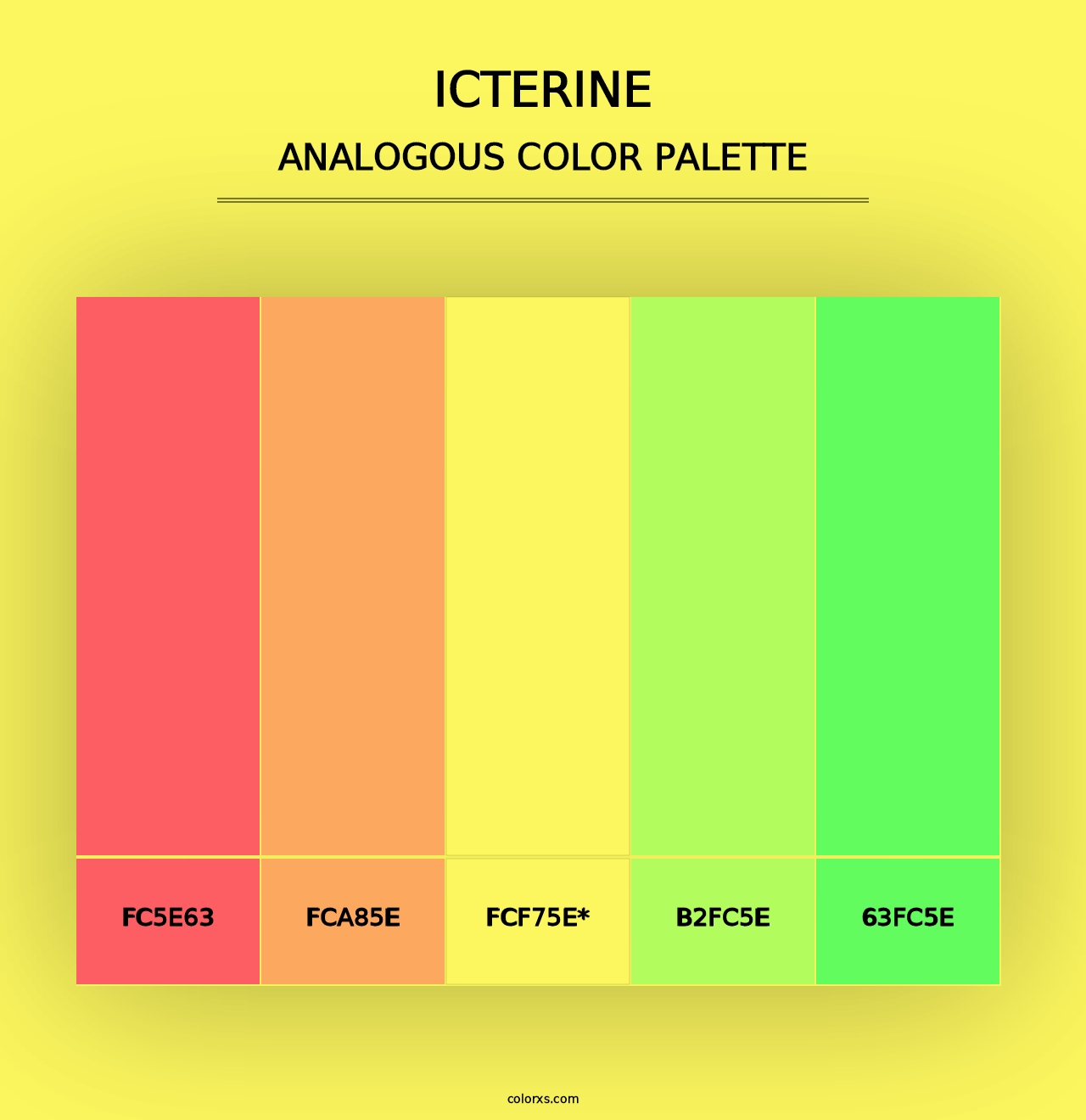 Icterine - Analogous Color Palette