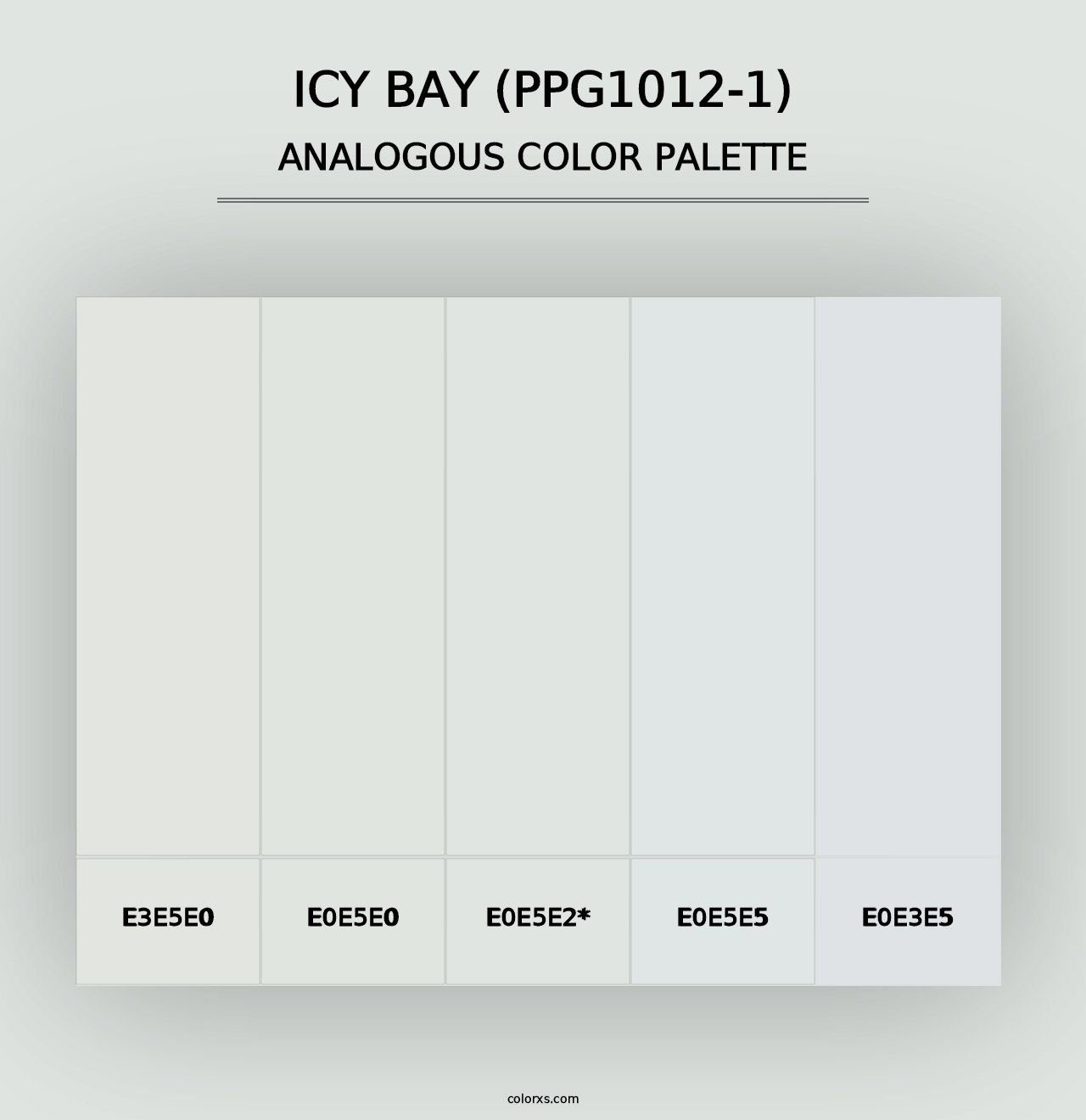 Icy Bay (PPG1012-1) - Analogous Color Palette