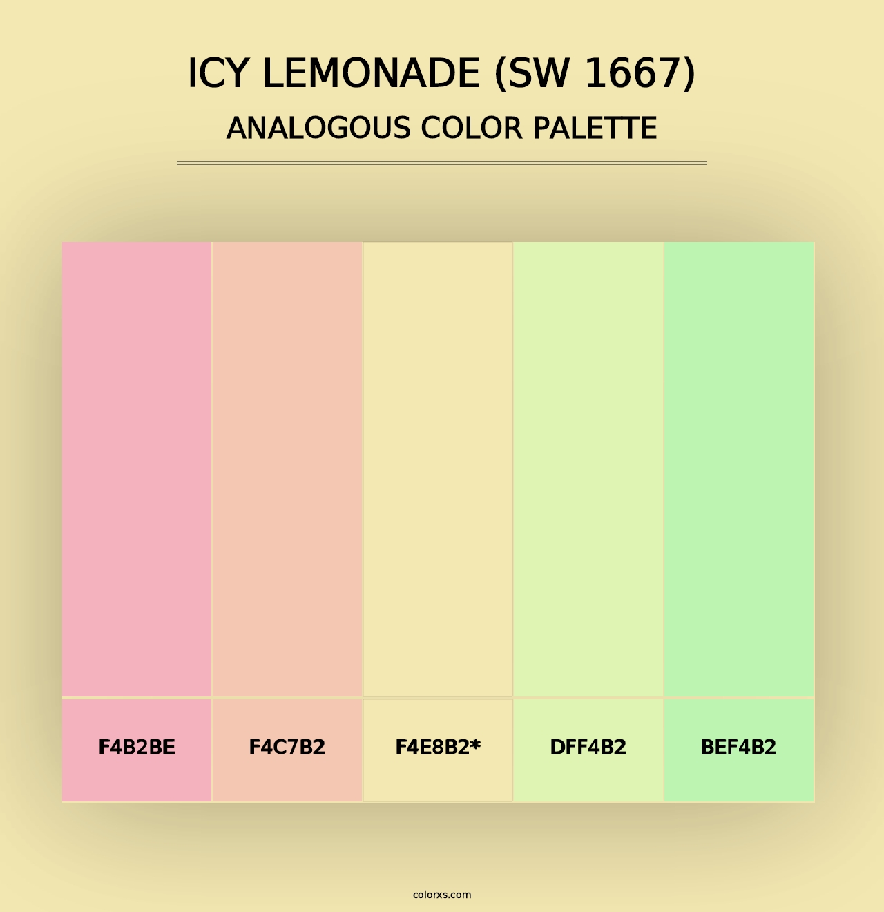 Icy Lemonade (SW 1667) - Analogous Color Palette