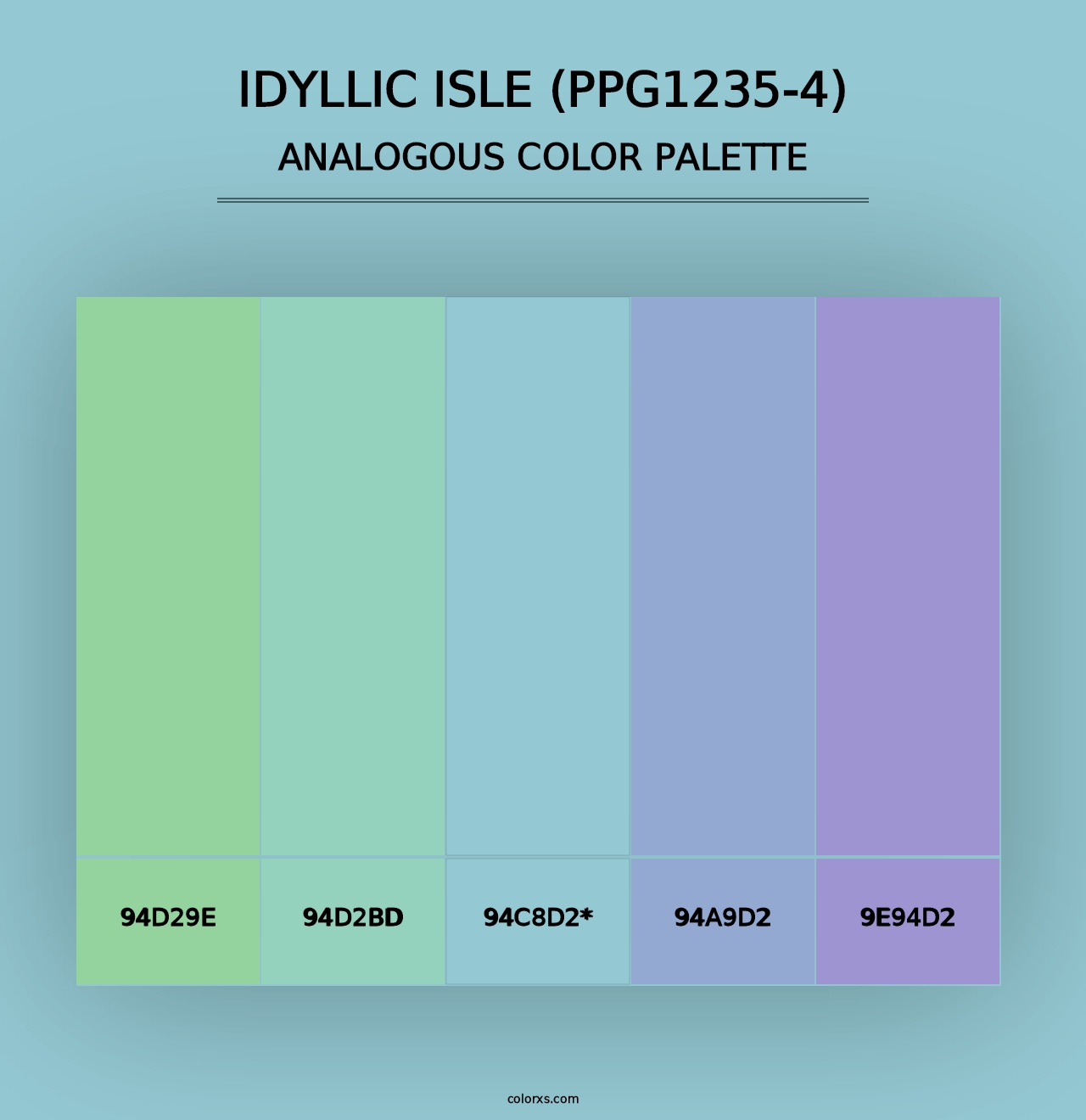 Idyllic Isle (PPG1235-4) - Analogous Color Palette