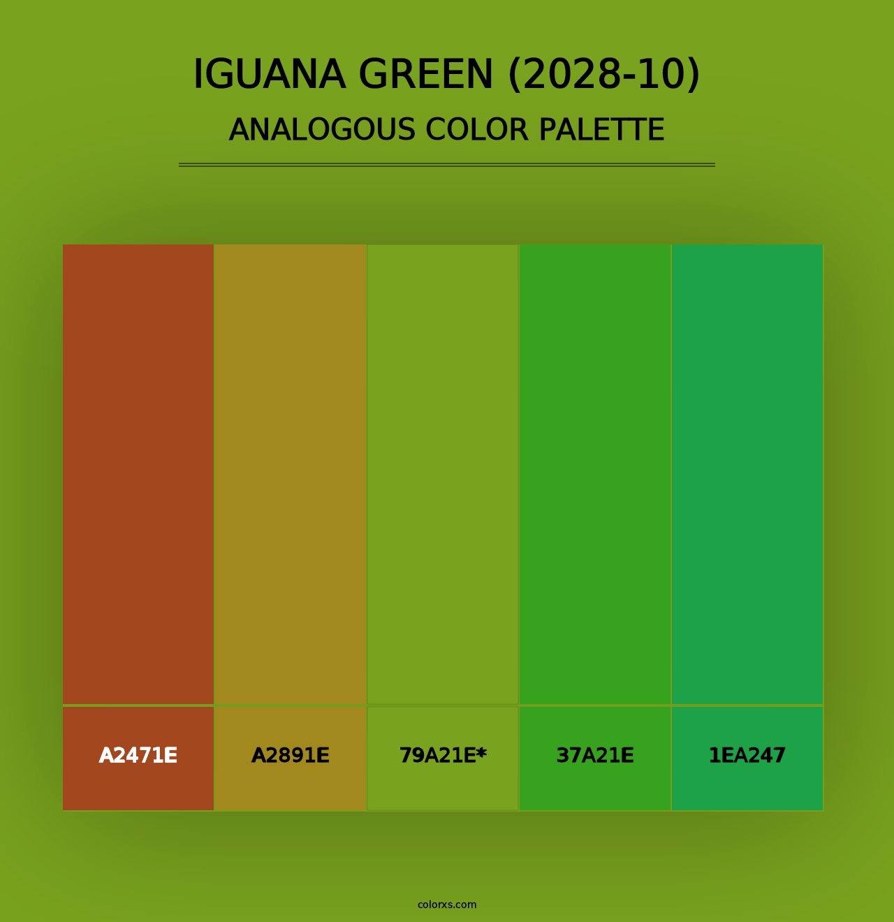 Iguana Green (2028-10) - Analogous Color Palette