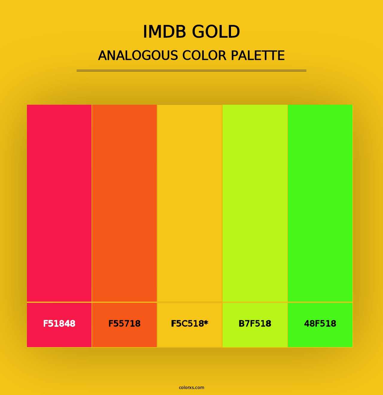 IMDb Gold - Analogous Color Palette