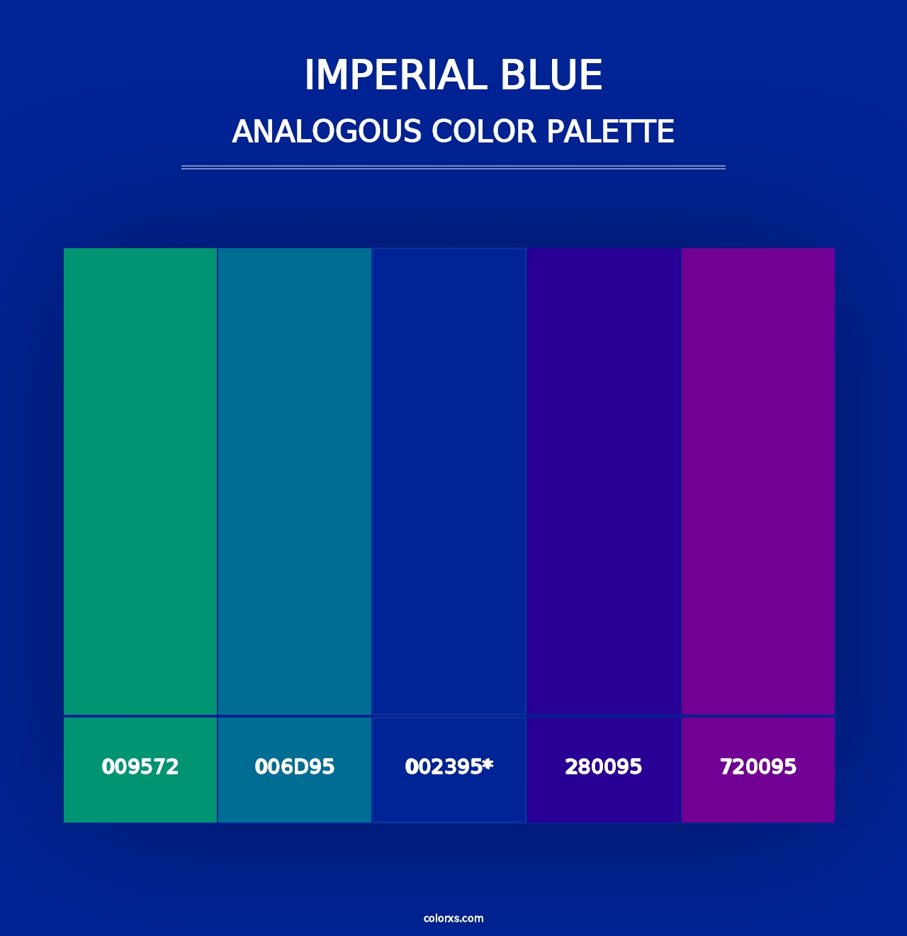 Imperial Blue - Analogous Color Palette