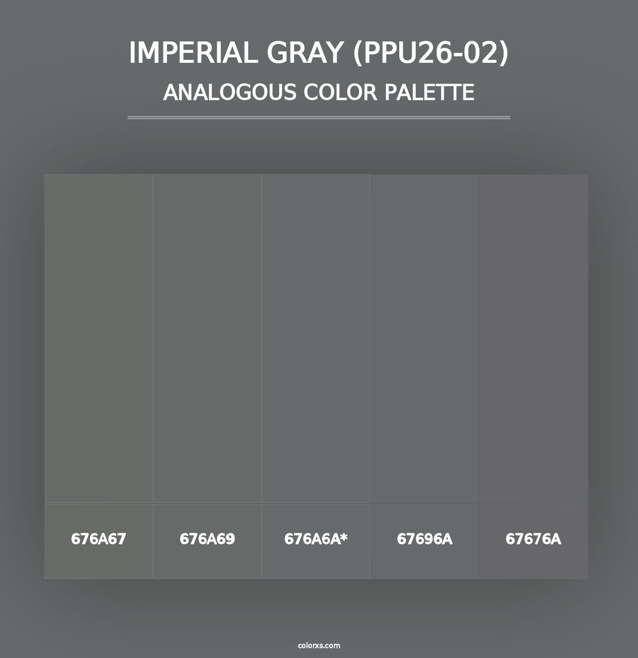 Imperial Gray (PPU26-02) - Analogous Color Palette