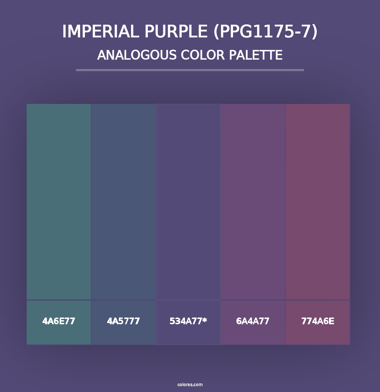 Imperial Purple (PPG1175-7) - Analogous Color Palette