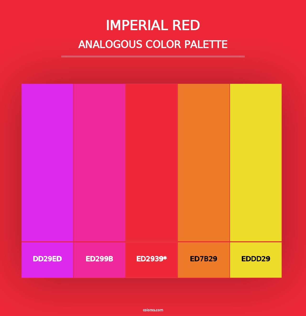 Imperial Red - Analogous Color Palette