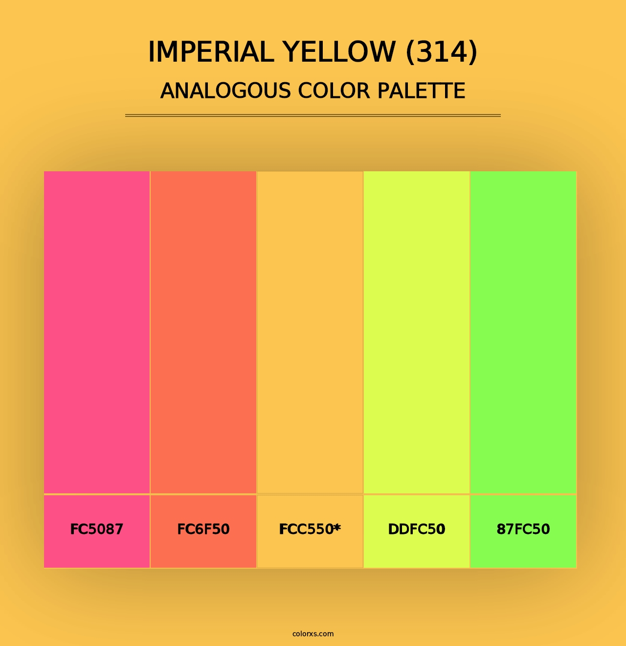 Imperial Yellow (314) - Analogous Color Palette