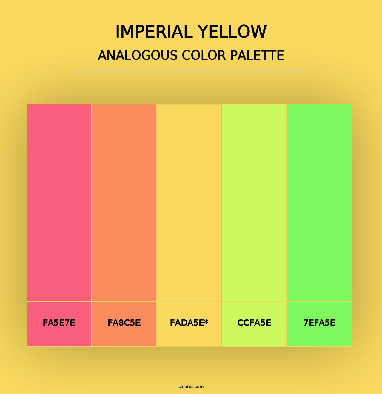 Imperial Yellow - Analogous Color Palette