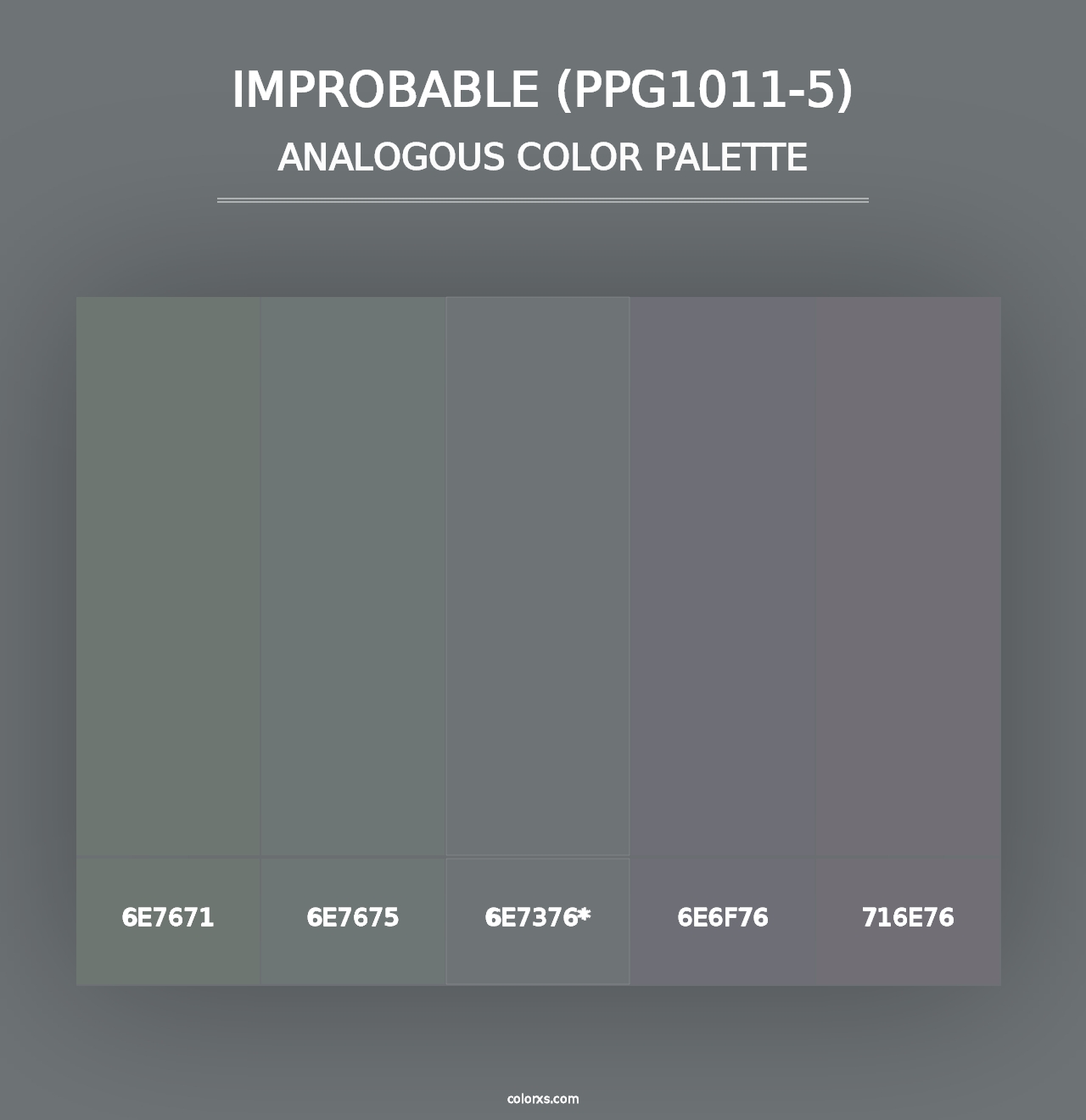 Improbable (PPG1011-5) - Analogous Color Palette