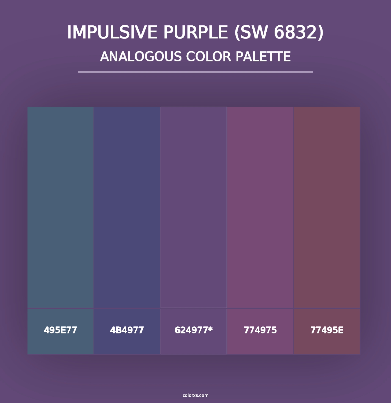 Impulsive Purple (SW 6832) - Analogous Color Palette