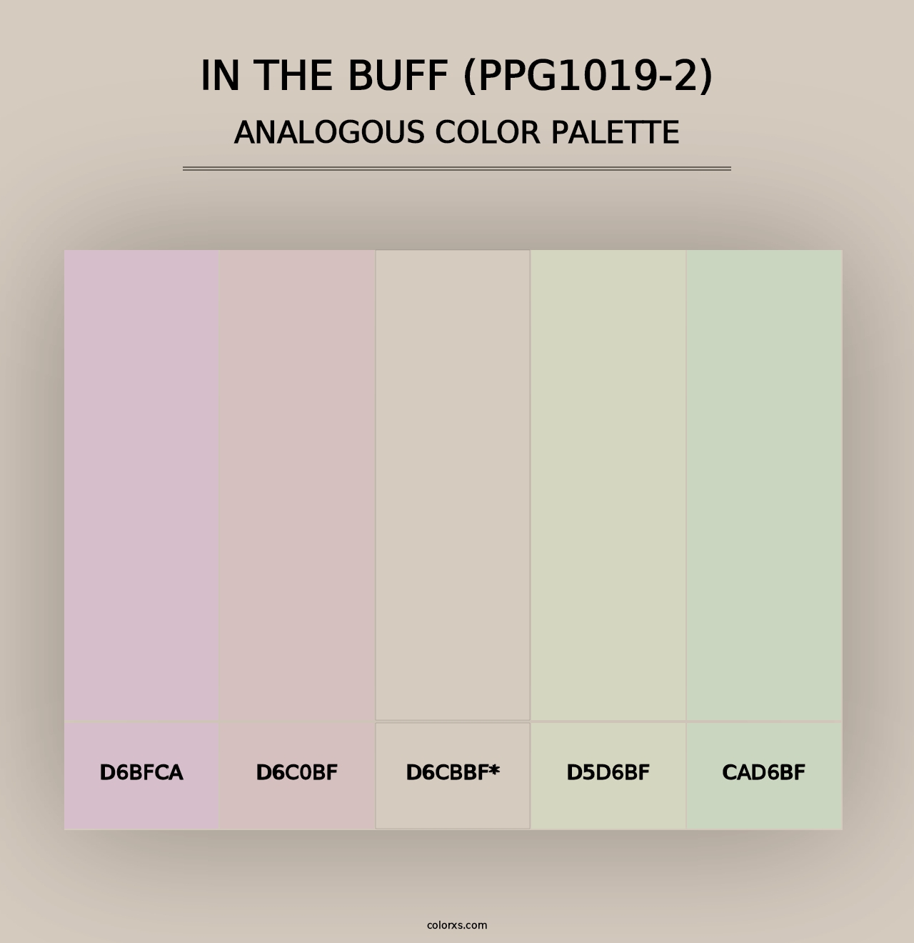 In The Buff (PPG1019-2) - Analogous Color Palette