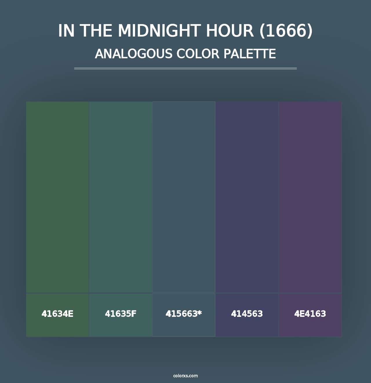 In the Midnight Hour (1666) - Analogous Color Palette