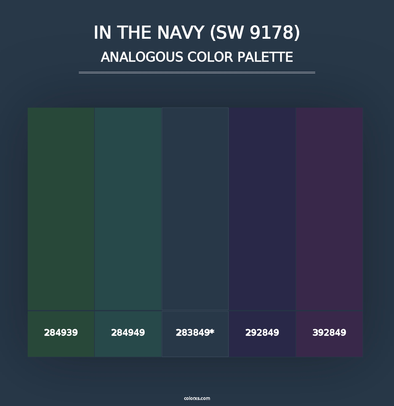 In the Navy (SW 9178) - Analogous Color Palette