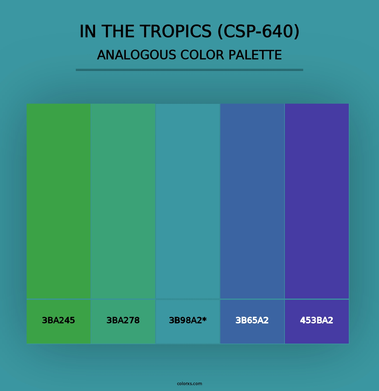 In the Tropics (CSP-640) - Analogous Color Palette