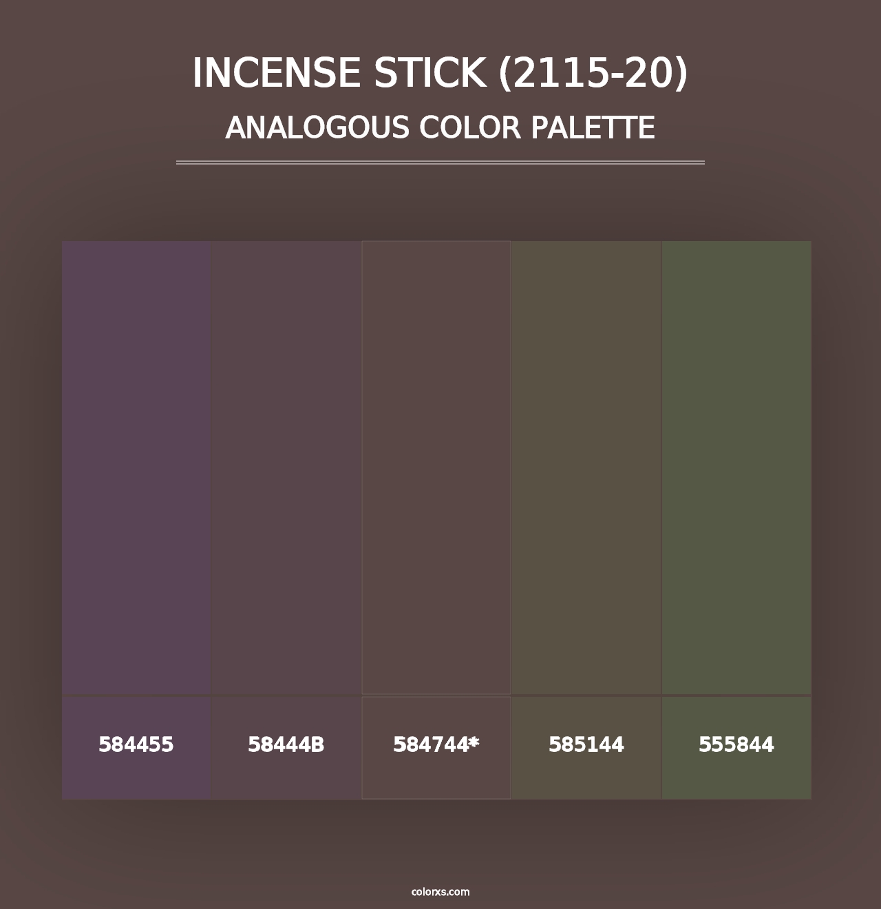 Incense Stick (2115-20) - Analogous Color Palette