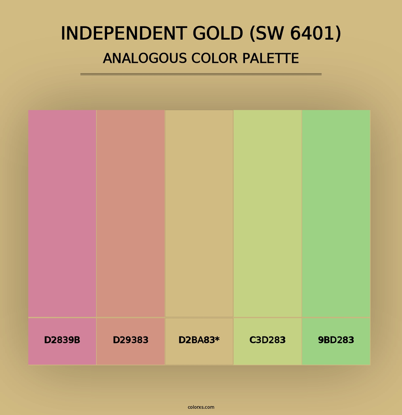 Independent Gold (SW 6401) - Analogous Color Palette