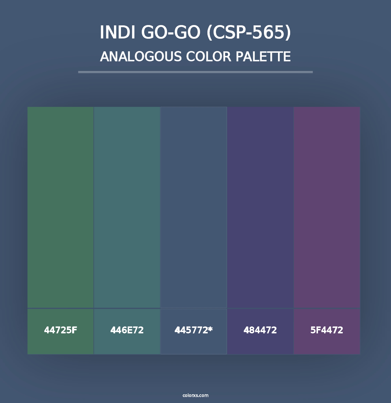 Indi Go-Go (CSP-565) - Analogous Color Palette