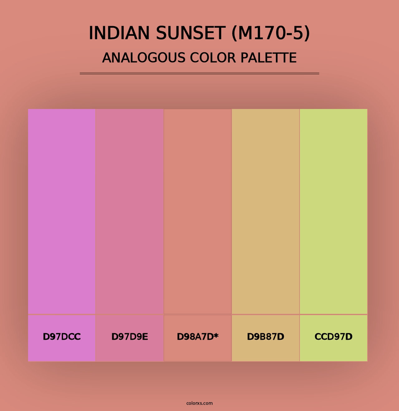 Indian Sunset (M170-5) - Analogous Color Palette