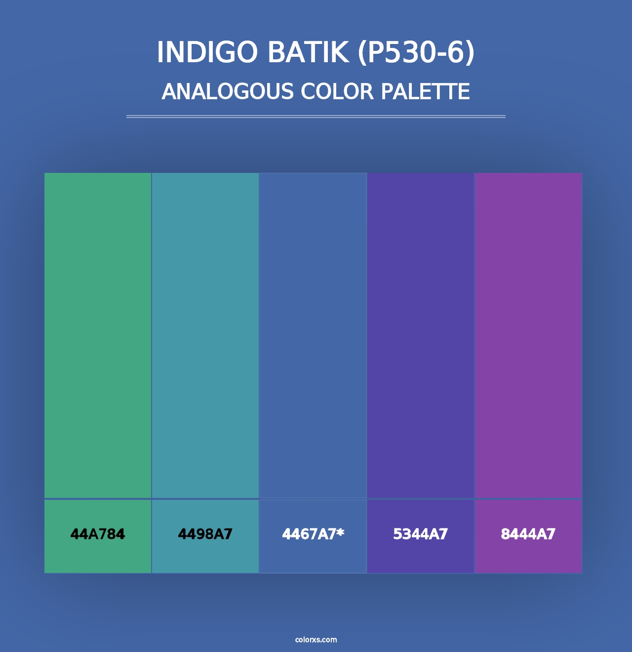 Indigo Batik (P530-6) - Analogous Color Palette