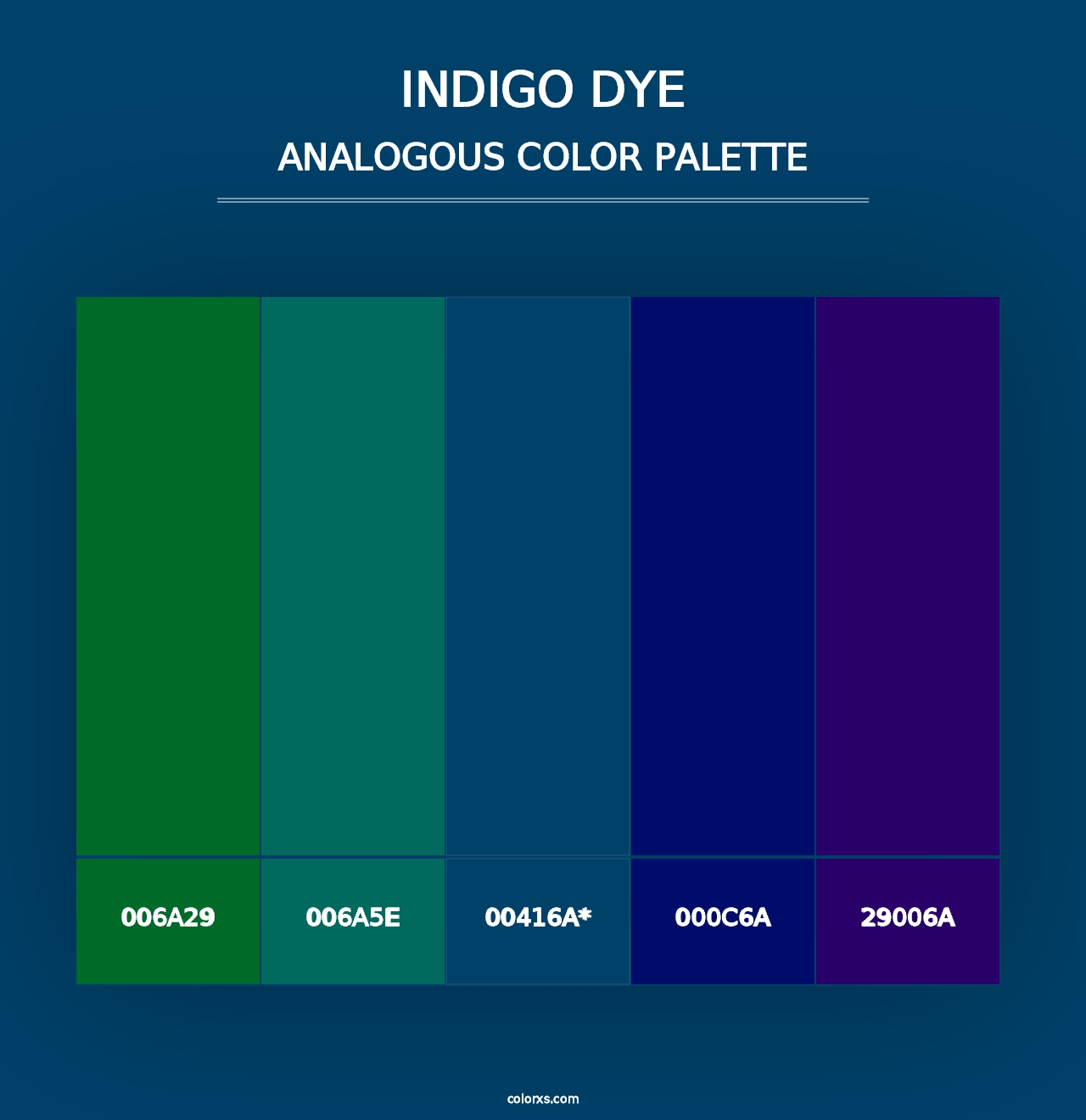 Indigo Dye - Analogous Color Palette