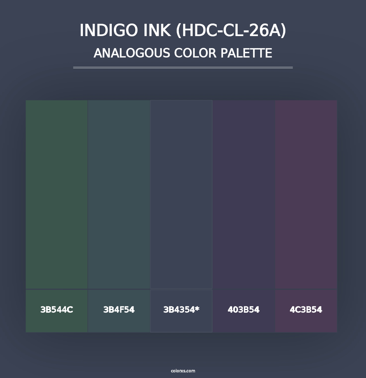 Indigo Ink (HDC-CL-26A) - Analogous Color Palette