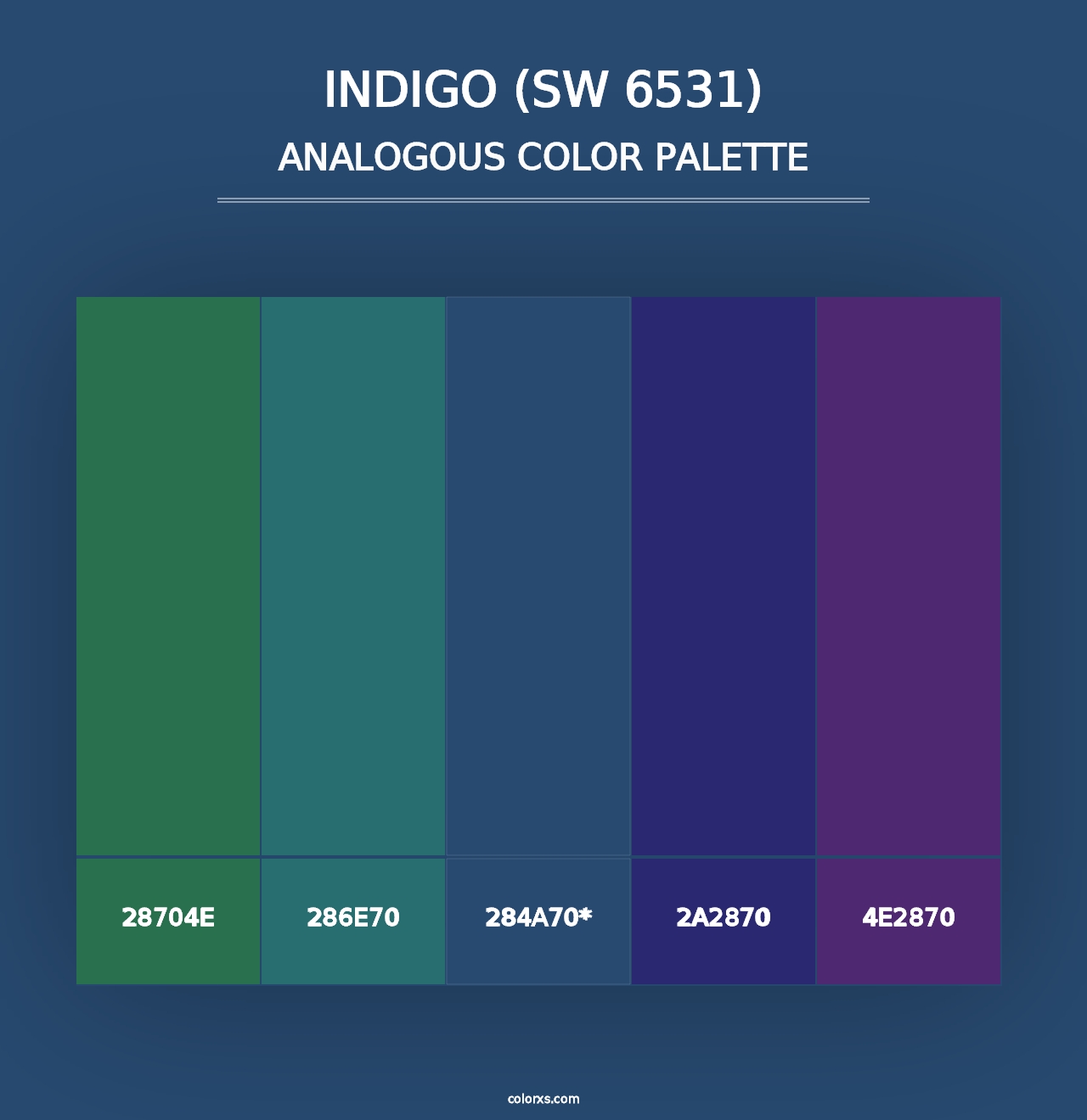 Indigo (SW 6531) - Analogous Color Palette