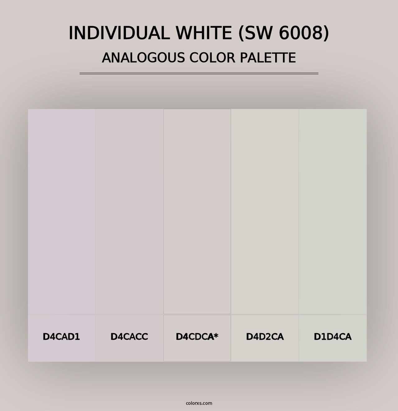 Individual White (SW 6008) - Analogous Color Palette