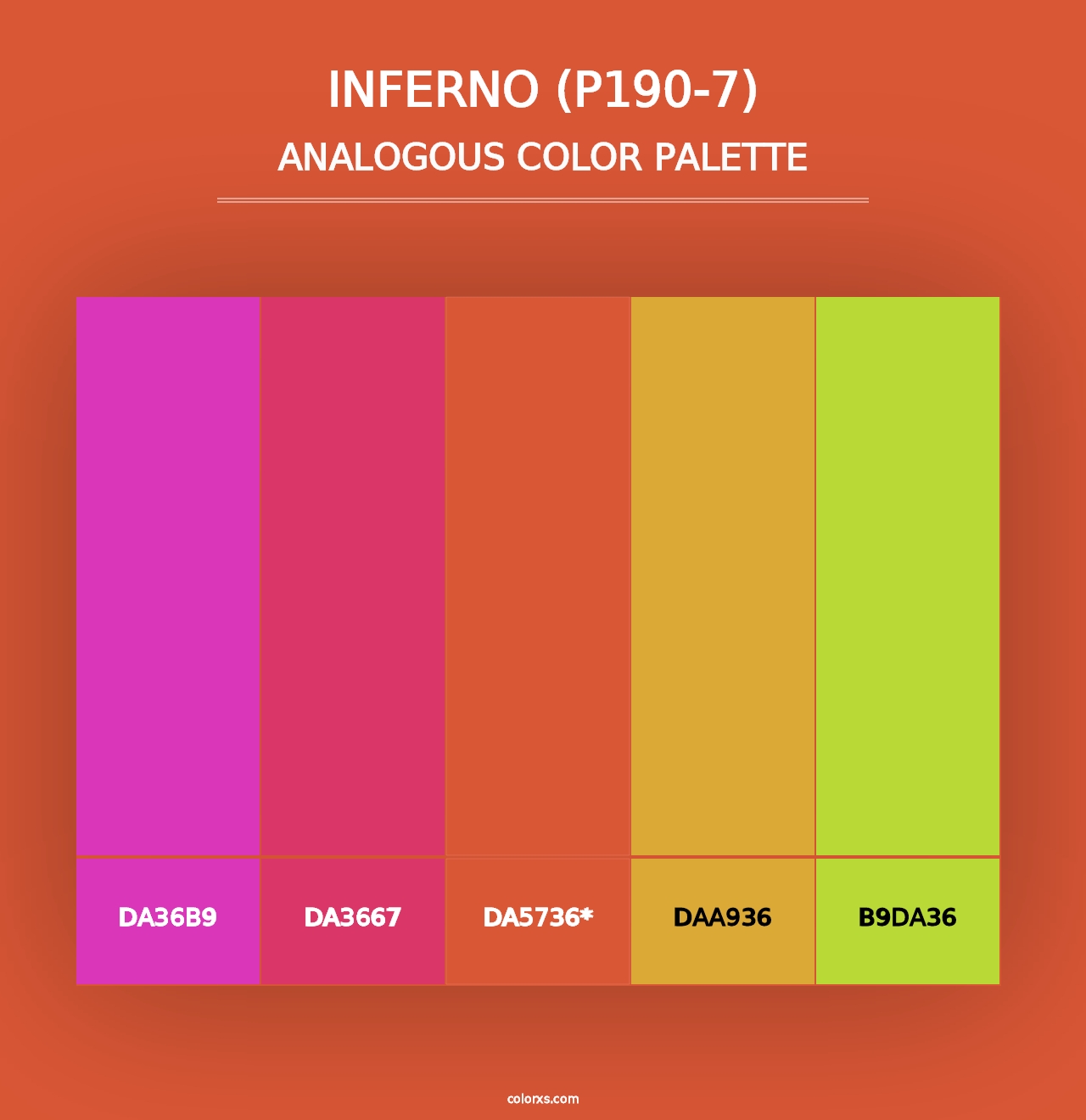 Inferno (P190-7) - Analogous Color Palette