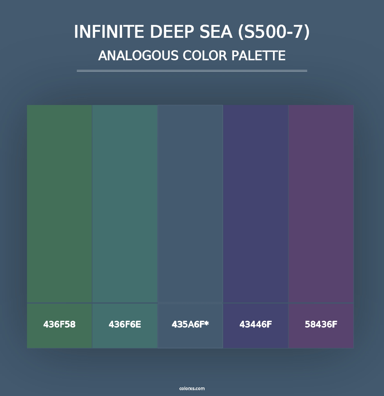 Infinite Deep Sea (S500-7) - Analogous Color Palette