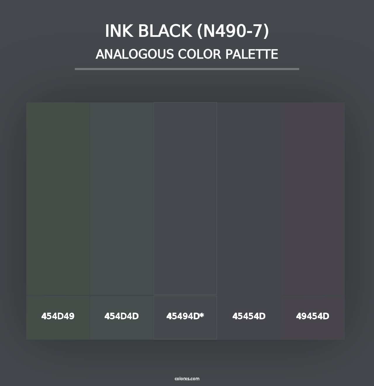 Ink Black (N490-7) - Analogous Color Palette