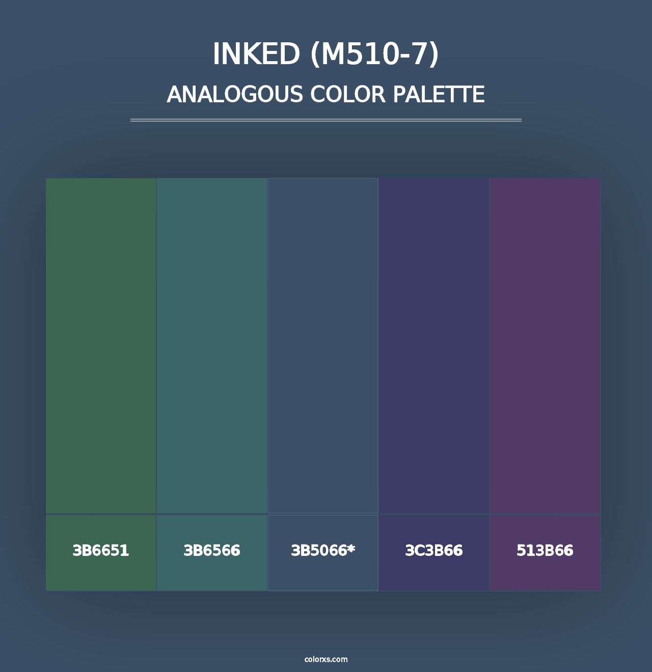 Inked (M510-7) - Analogous Color Palette