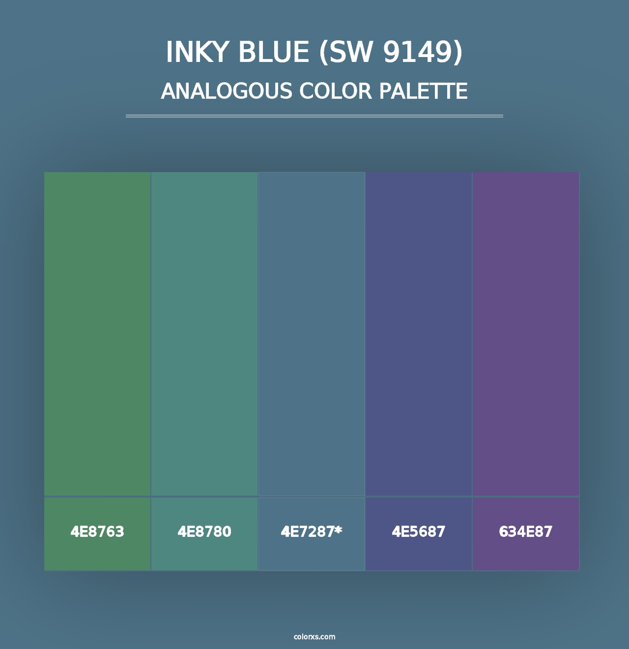 Inky Blue (SW 9149) - Analogous Color Palette