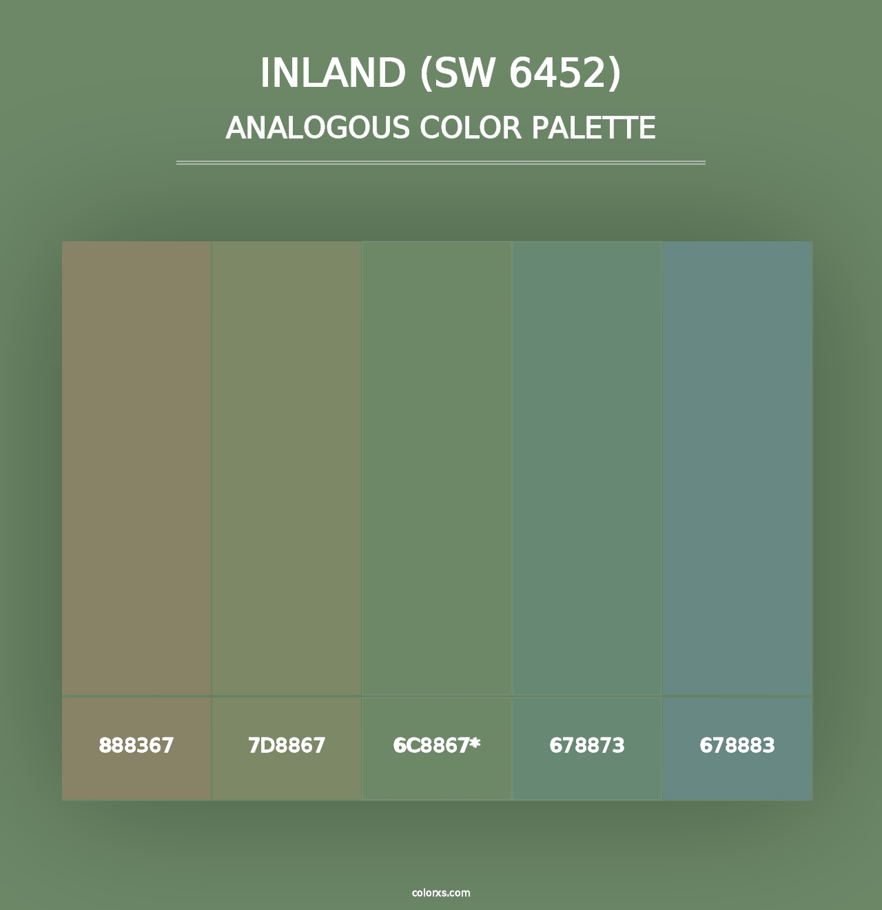 Inland (SW 6452) - Analogous Color Palette