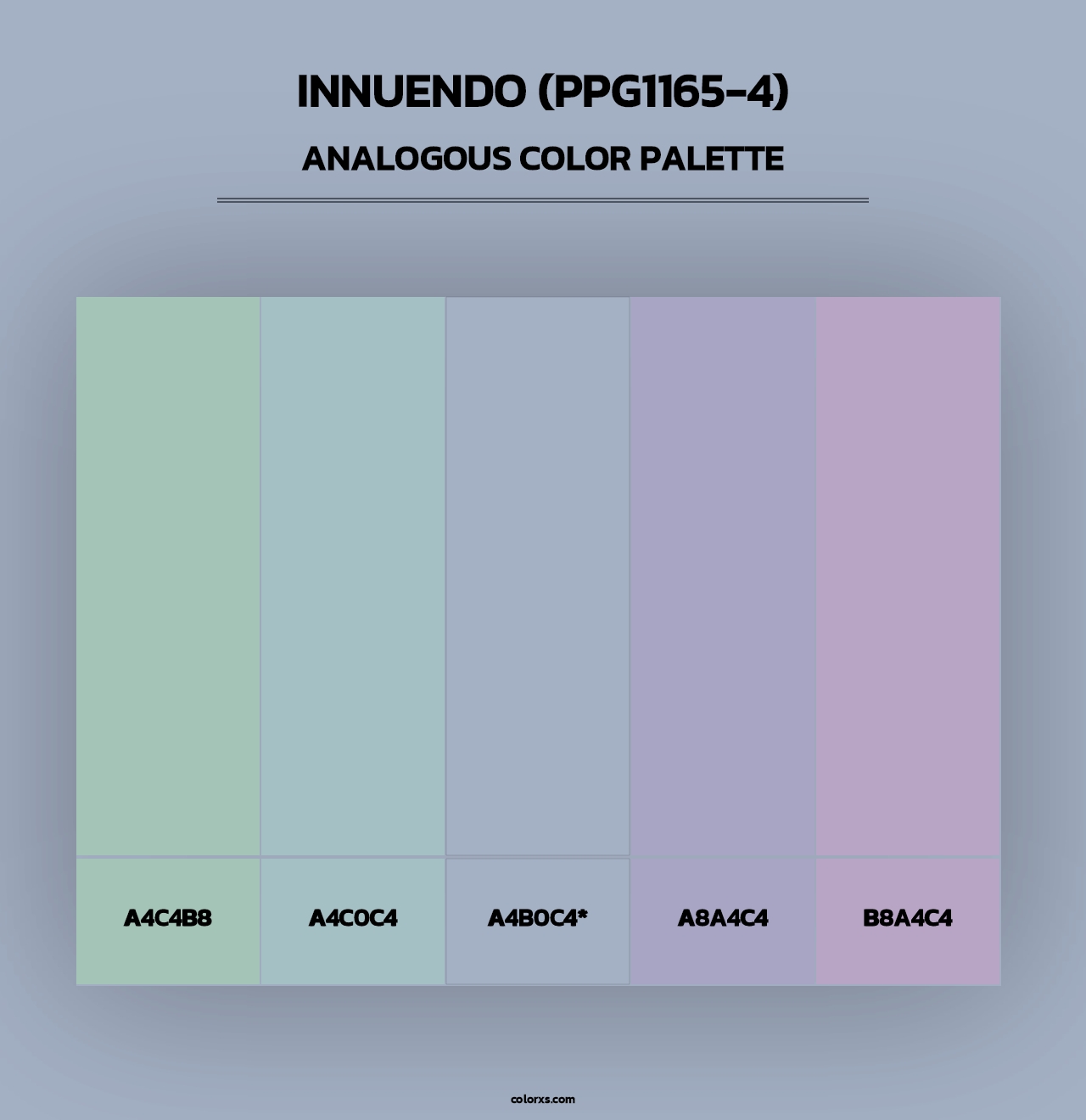 Innuendo (PPG1165-4) - Analogous Color Palette