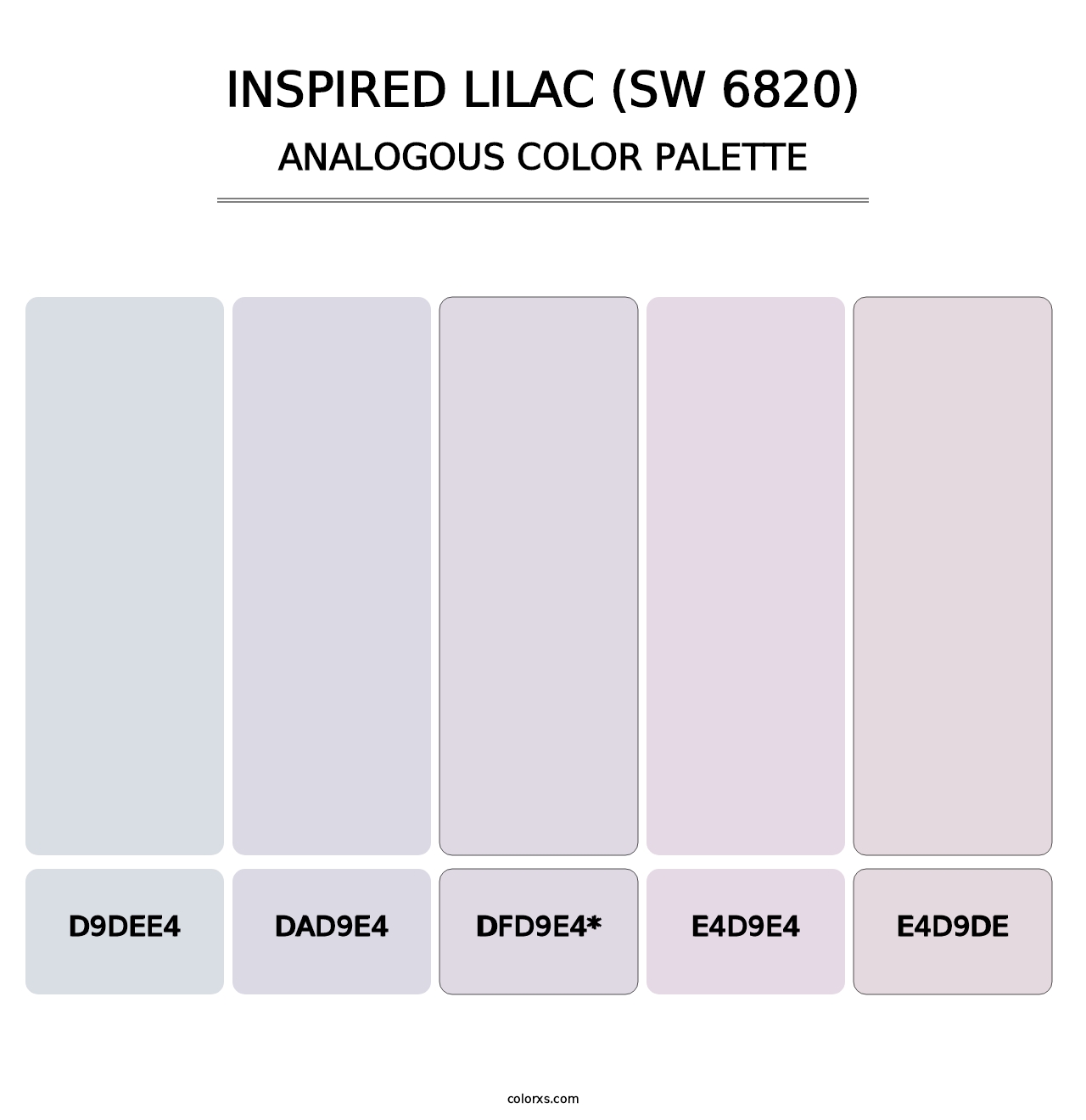 Inspired Lilac (SW 6820) - Analogous Color Palette