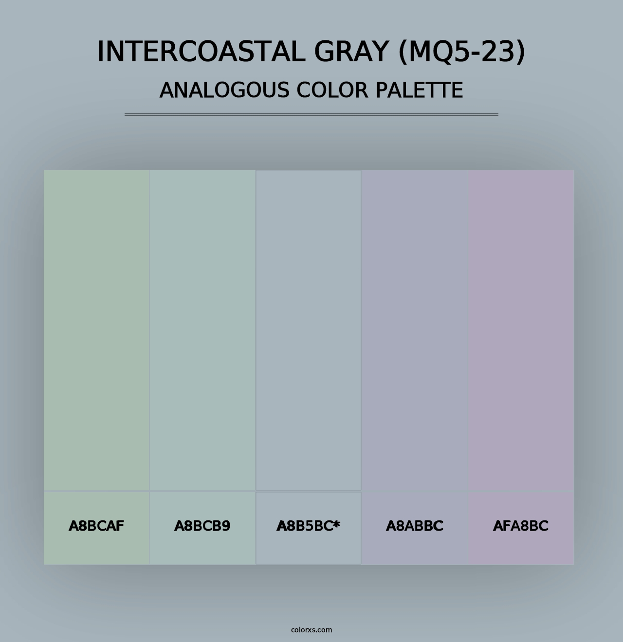 Intercoastal Gray (MQ5-23) - Analogous Color Palette