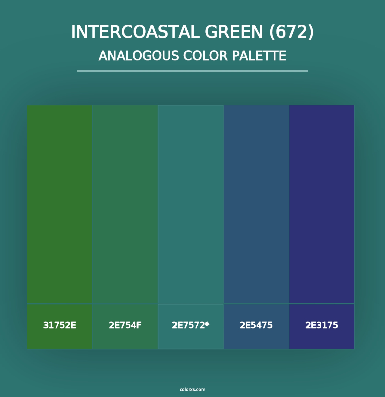 Intercoastal Green (672) - Analogous Color Palette