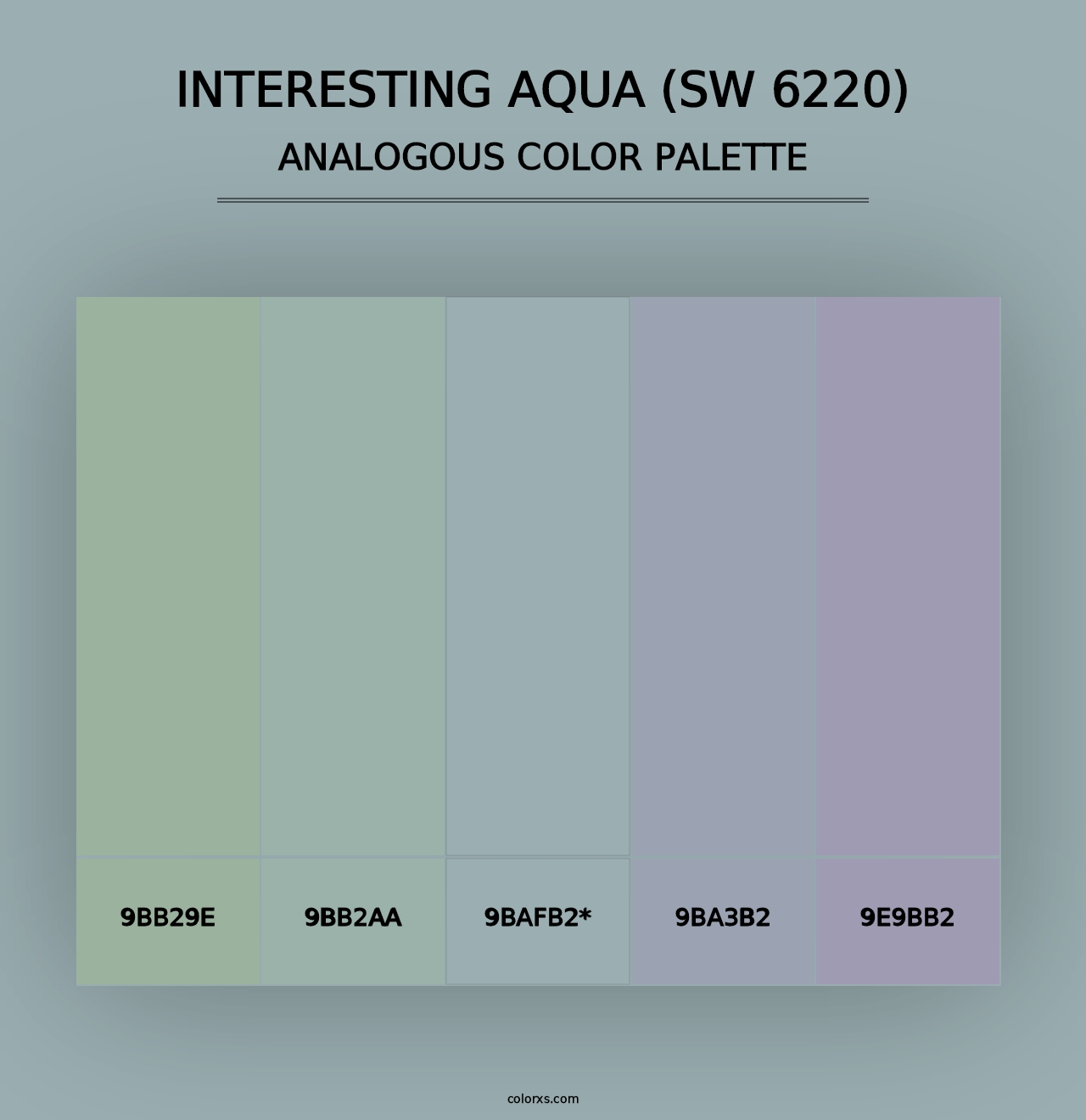 Interesting Aqua (SW 6220) - Analogous Color Palette